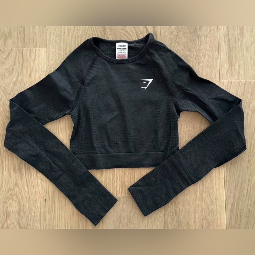 Gymshark Women’s Vital Seamless Long Sleeve Crop Top - Size XS - Picture 2 of 3
